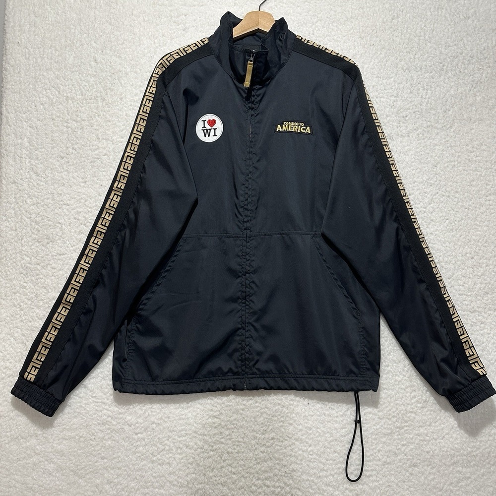 Nike Giannis Coming To America Track Jacket Black Metallic Gold Size M
